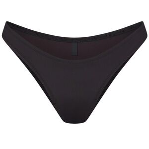 Skims Signature Swim Bottom Cheeky Tanga Bottom, Black, Medium, NEW WITH TAGS